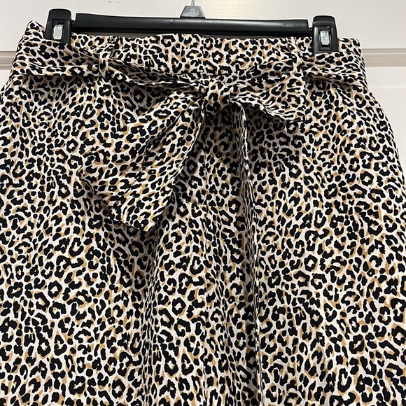 Jcrew 100% Silk Leopard Pants, Wide-leg - Picture 2 of 11